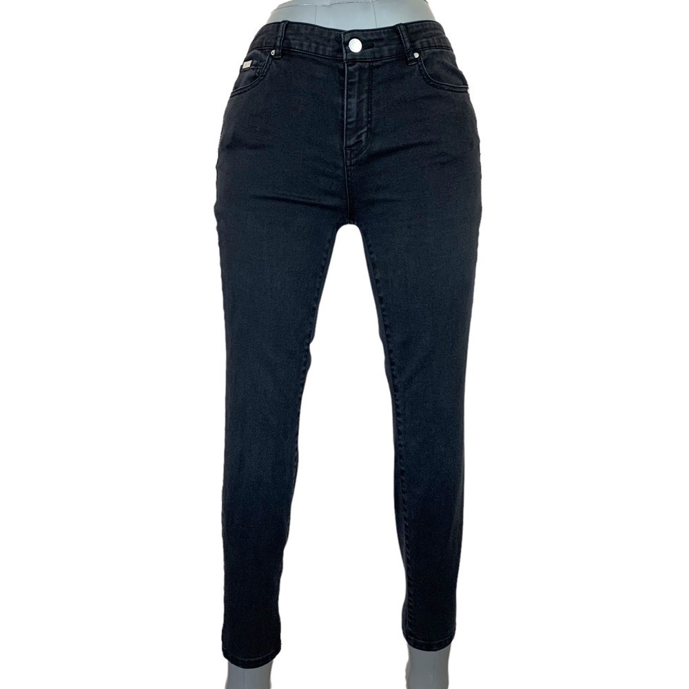 Size 6 Vintage 90s Jaclyn Smith Black Stretch Slim Jeans Skinny Style Small